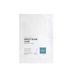 VILLAGE 11 FACTORY HYDRO BOOST SHEET MASK ALOE Увлажняющая тканевая маска для лица с гиалуроновой кислотой и соком листьев алоэ вера 21г