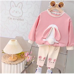Комплект свитшот с длинными рукавами и лосины для девочки