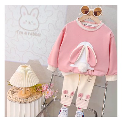 Комплект свитшот с длинными рукавами и лосины для девочки