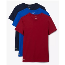 Lacoste Men's 3-Pack Gift Set Slim Fit Crewneck T-Shirts