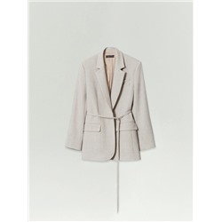 Жакет прямого кроя под пояс, ML820/asiri