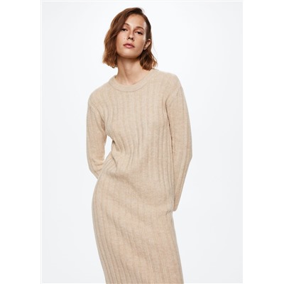 Vestido midi canalé -  Mujer | MANGO OUTLET España