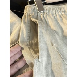 Женский льняной костюм рубашка и укороченные свободные брюки КО*С