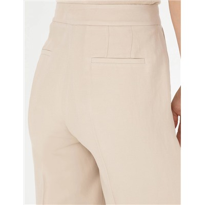 Kum Keten Karışımlı Kumaş Pantolon