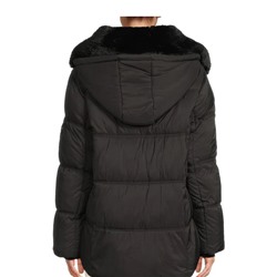 Michael Kors Faux Fur-Collar Quilted Puffer Jacket