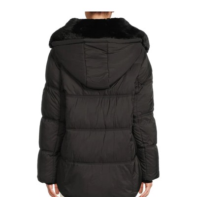 Michael Kors Faux Fur-Collar Quilted Puffer Jacket