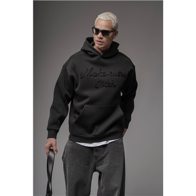 Худи с надписью черный
