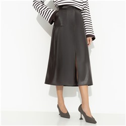 Юбка с разрезом, Откровенно шикарная (коричневый)