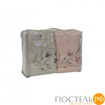 Полотенеце Карвен Elit 50*90 6шт.махра с вышивкой H 7000 BASAK