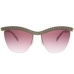 Moschino Ladies Gold Tone Butterfly Sunglasses MOS010/S0PSXVQ57