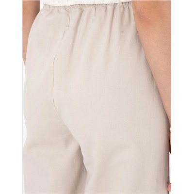 Bej Yüksek Bel Loose Fit Pantolon