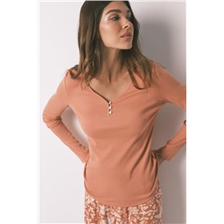 Camiseta panadera algodón marrón