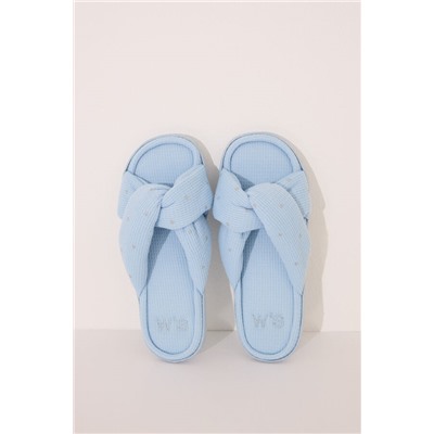 Zapatilla ducha waffle nudo azul