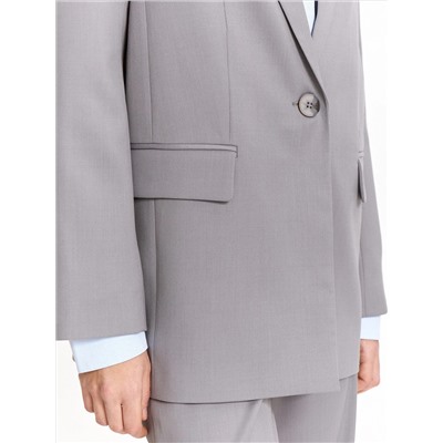 Однобортный жакет из костюмной шерсти, ML780/peter