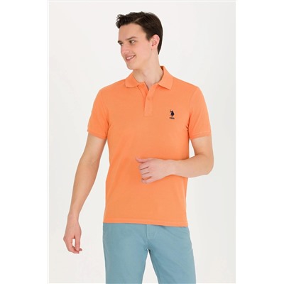 Erkek Turuncu Basic Polo Yaka Tişört