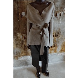 BELTED KNIT CARDIGAN