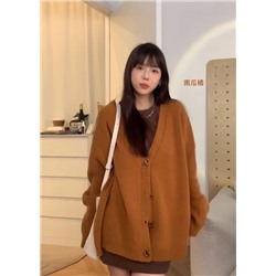 Однобортный вязаный кардиган