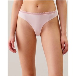 Tanga de microfibra y encaje