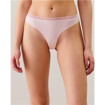 Tanga de microfibra y encaje