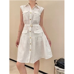 Элегантное льняное платье  ЛОР*А ПИАН*О