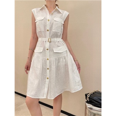 Элегантное льняное платье  ЛОР*А ПИАН*О