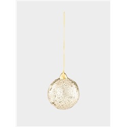 Игрушка елочная, 6 см, пластик/пайетки, шампань, Шар, New year