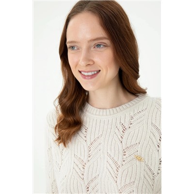 Kadın Taş Bisiklet Yaka Kazak