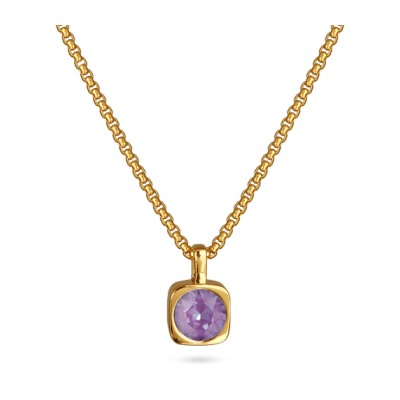 Кулон Теннис (кристаллы SW пурпурные 8мм; покрытие золото) 50-57см, Есть комплект