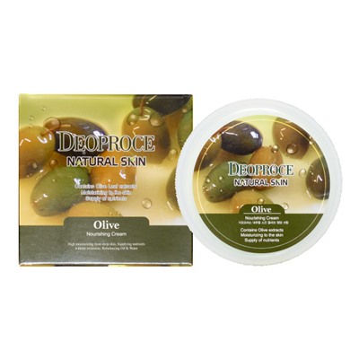 DEOPROCE NATURAL SKIN OLIVE NOURISHING CREAM Питательный крем для лица и тела с маслом оливы 100г
