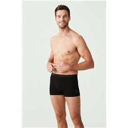 U.S. Polo Assn. Erkek Antrasit Melanj - Siyah - Siyah Baskılı 3'lü Boxer