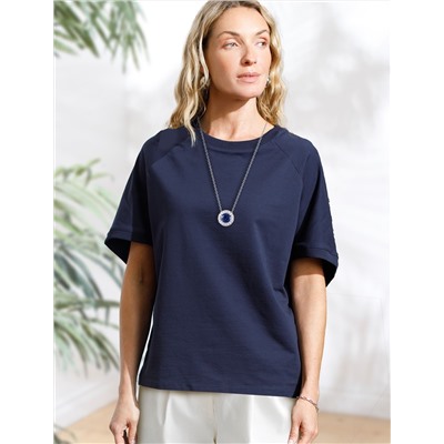 Футболка свободная из футера двухнитки с эластаном