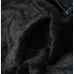 Высококачественная роскошная черная искусственная шуба