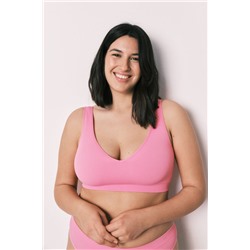 Top halter liso clean cut coral