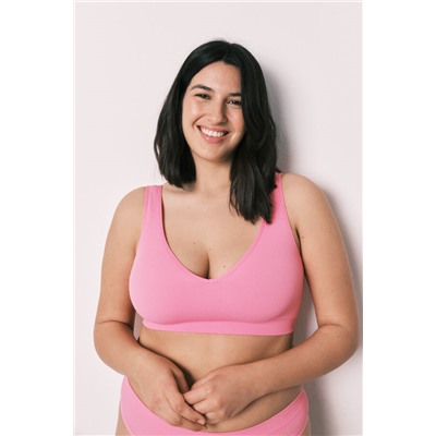 Top halter liso clean cut coral