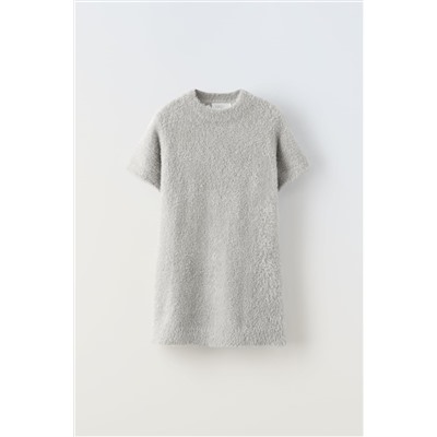 SPARKLY FAUX FUR DRESS