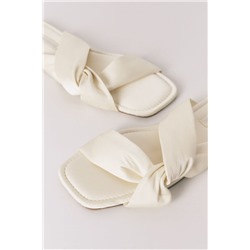 Zapatillas casa satén nudo amarillas