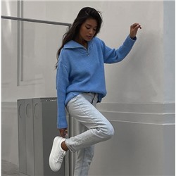 Повседневный женский осенне-зимний  вязаный свитер