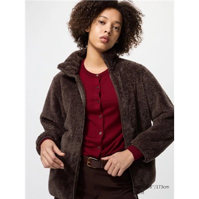 Fluffy Yarn Fleece Full-Zip Jacket