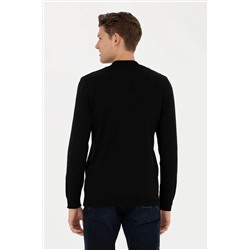 Erkek Siyah Basic Triko Hırka