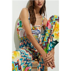 Pantalón pata ancha flores