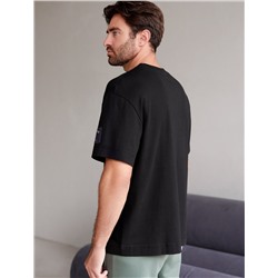 Свободная футболка из премиального хлопка с эластаном