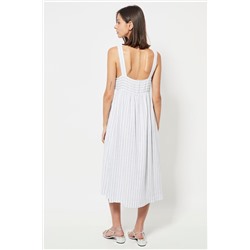 Vestido de pijama de lino - Blanco