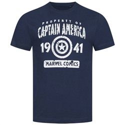 Captain America MARVEL Property Herren T-Shirt FBMTS657NVY