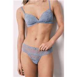 Braga ancha encaje azul