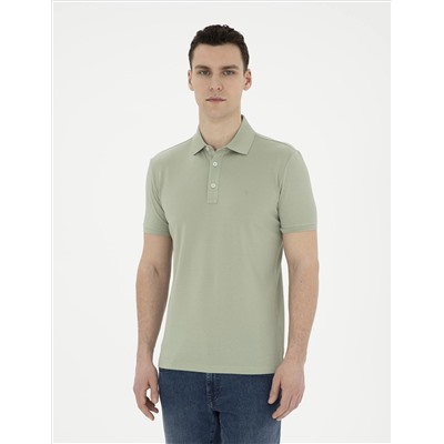 Çağla Yeşili Slim Fit Merserize Tişört