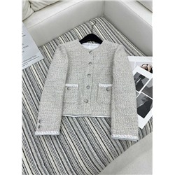 Оригинальное качество Chane*~2024, новый твидовый жакет с круглым вырезом Импортированные материалы YB по индивидуальному заказу, полная оценка за ощущение высокого класса💯 Восстановите внешний вид YB до 1:1, демонстрируя элитную и модную атмосферу