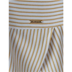 Укороченная блузка в полоску из хлопка