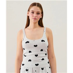 Camiseta de tirantes de punto acanalado