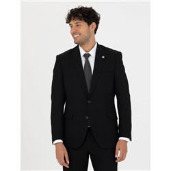 Siyah Slim Fit Takım Elbise