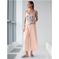 Топ на регулируемых бретелях с V вырезом из 100% хлопка с принтом